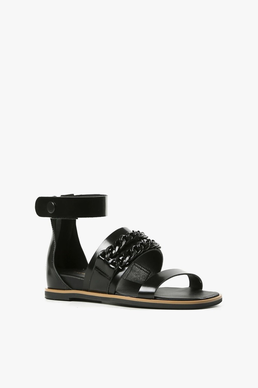 Categories ALL BLACK Footwear | Double Chain Link Sandal Black