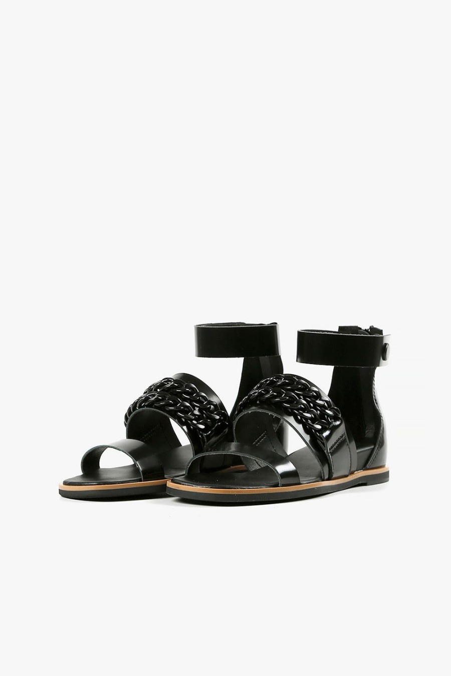 Categories ALL BLACK Footwear | Double Chain Link Sandal Black