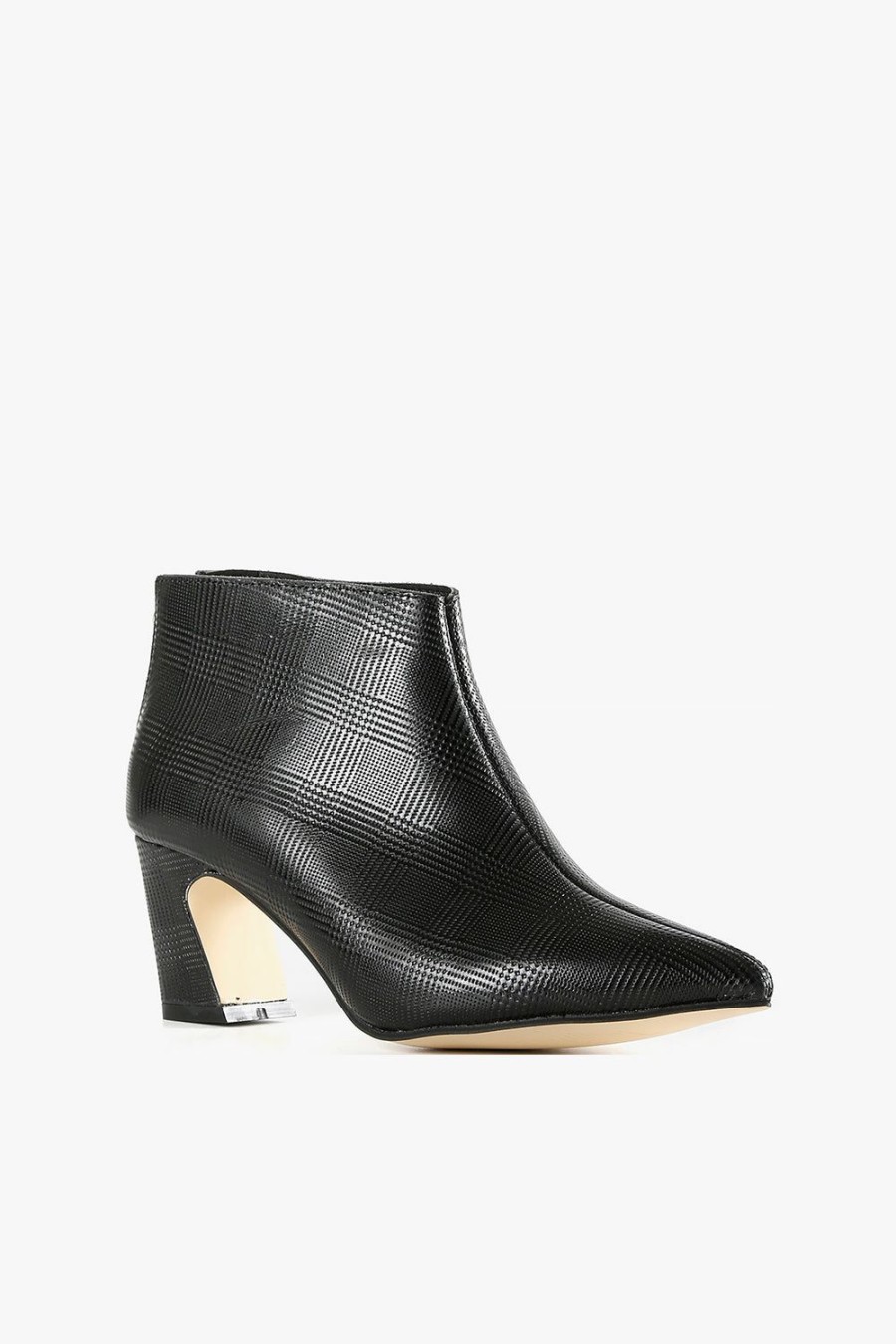 Categories ALL BLACK Footwear | Sleek Angle Heel Bootie Black