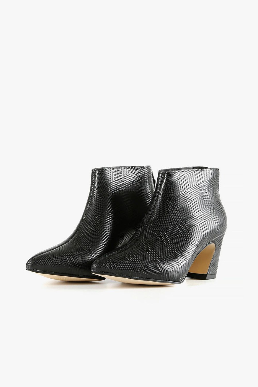 Categories ALL BLACK Footwear | Sleek Angle Heel Bootie Black