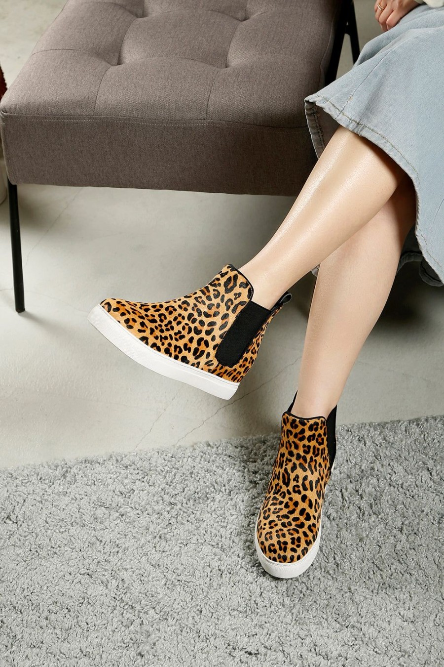 Categories ALL BLACK Footwear | Wild Chelsea Sneak Leopard