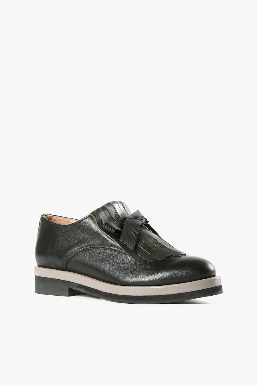 Categories ALL BLACK Footwear | Kiltie Bow Ox Green