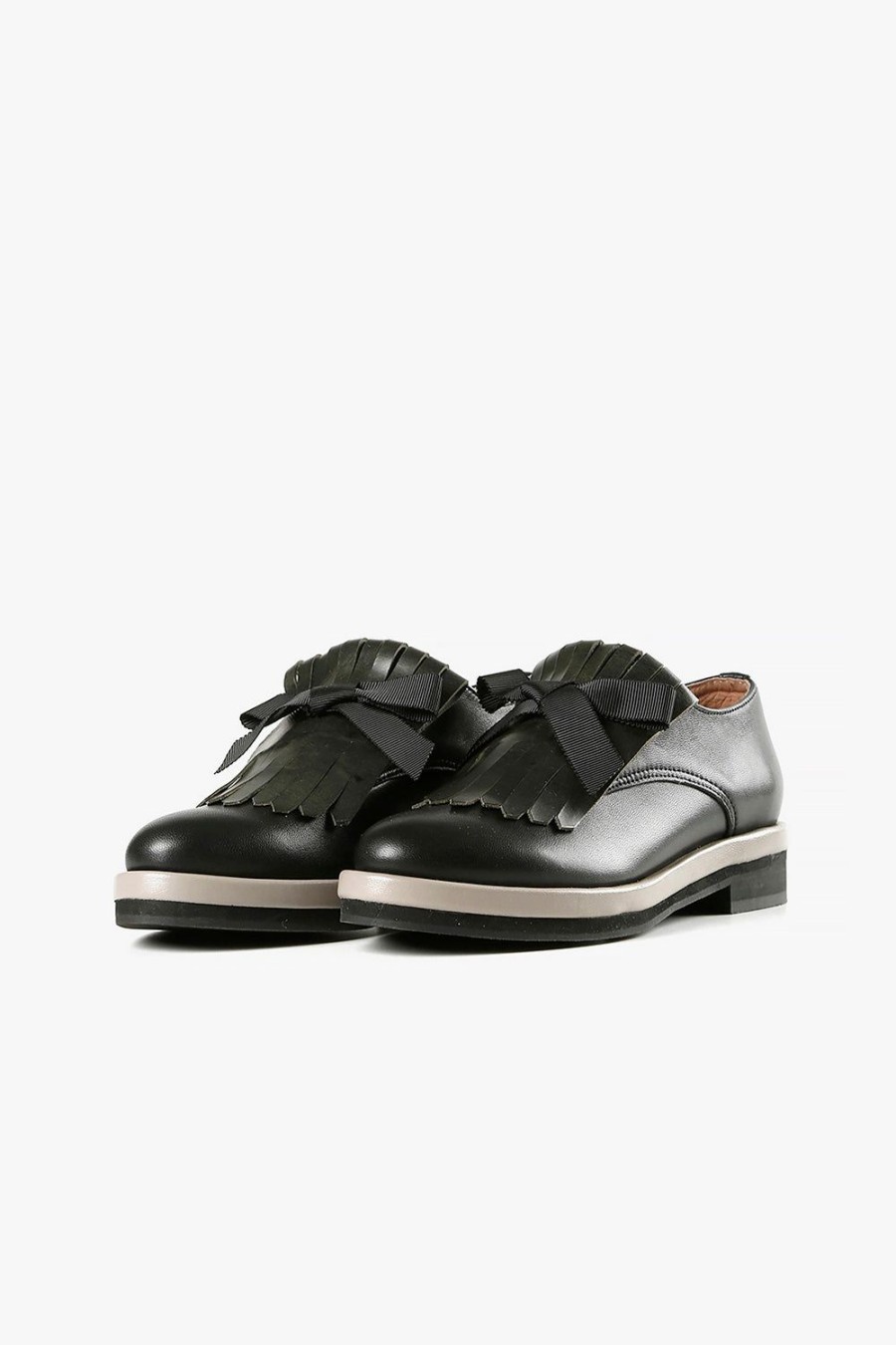 Categories ALL BLACK Footwear | Kiltie Bow Ox Green