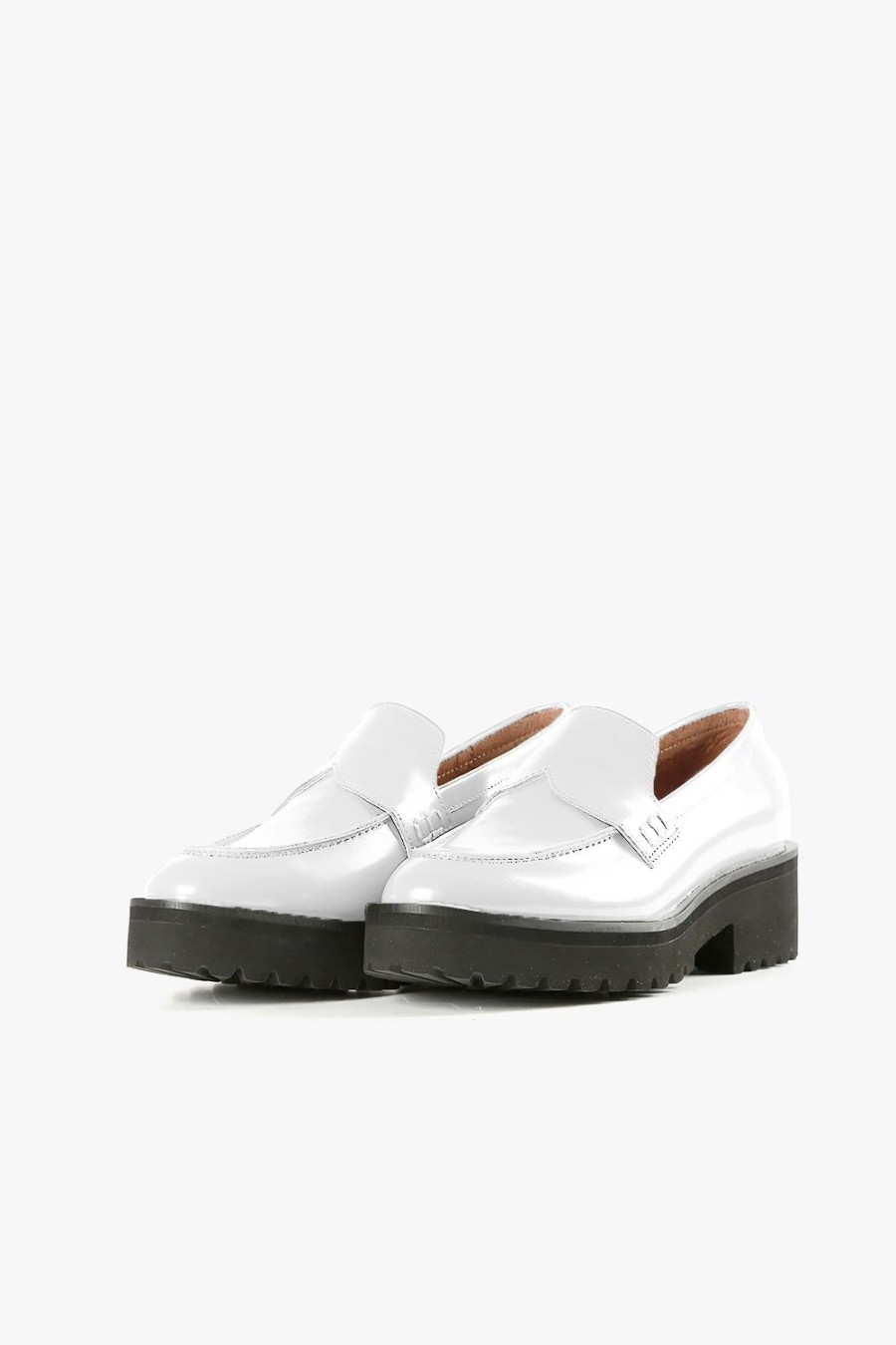 Categories ALL BLACK Footwear | Lugg Lady Loafer White