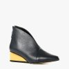 Categories ALL BLACK Footwear | Square Wedge Shootie Navy/Yellow