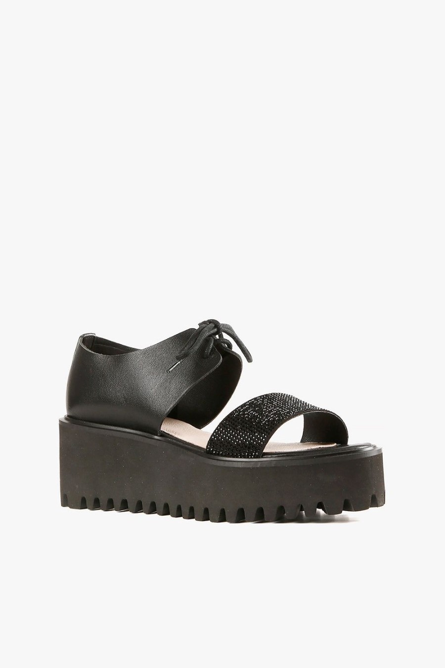 Categories ALL BLACK Footwear | Pave Flatform Sandal Black