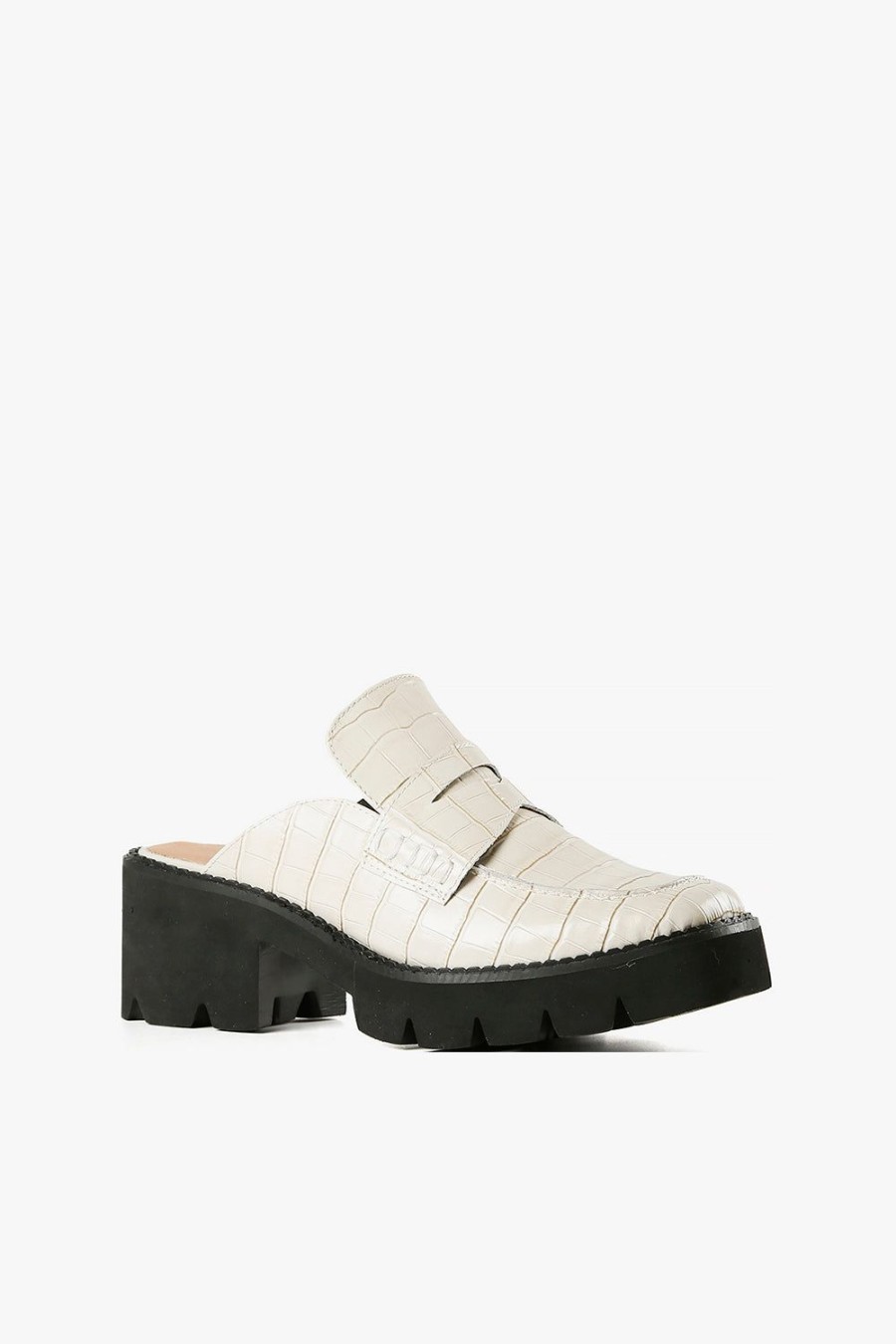 Categories ALL BLACK Footwear | Lugg Lady Mule Ivory