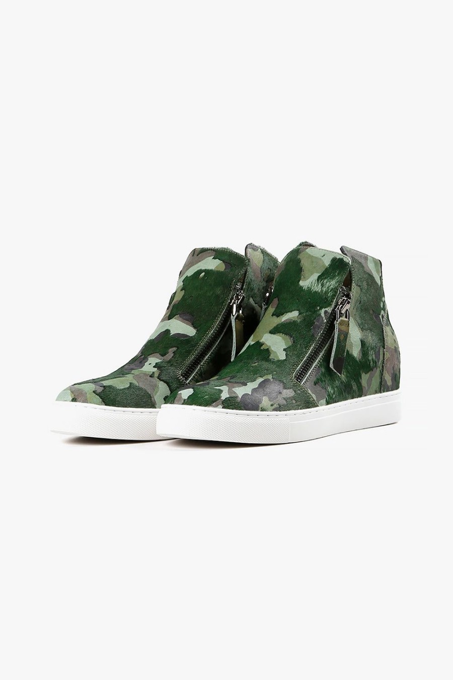 Categories ALL BLACK Footwear | Fur Top & Zip Green Camo