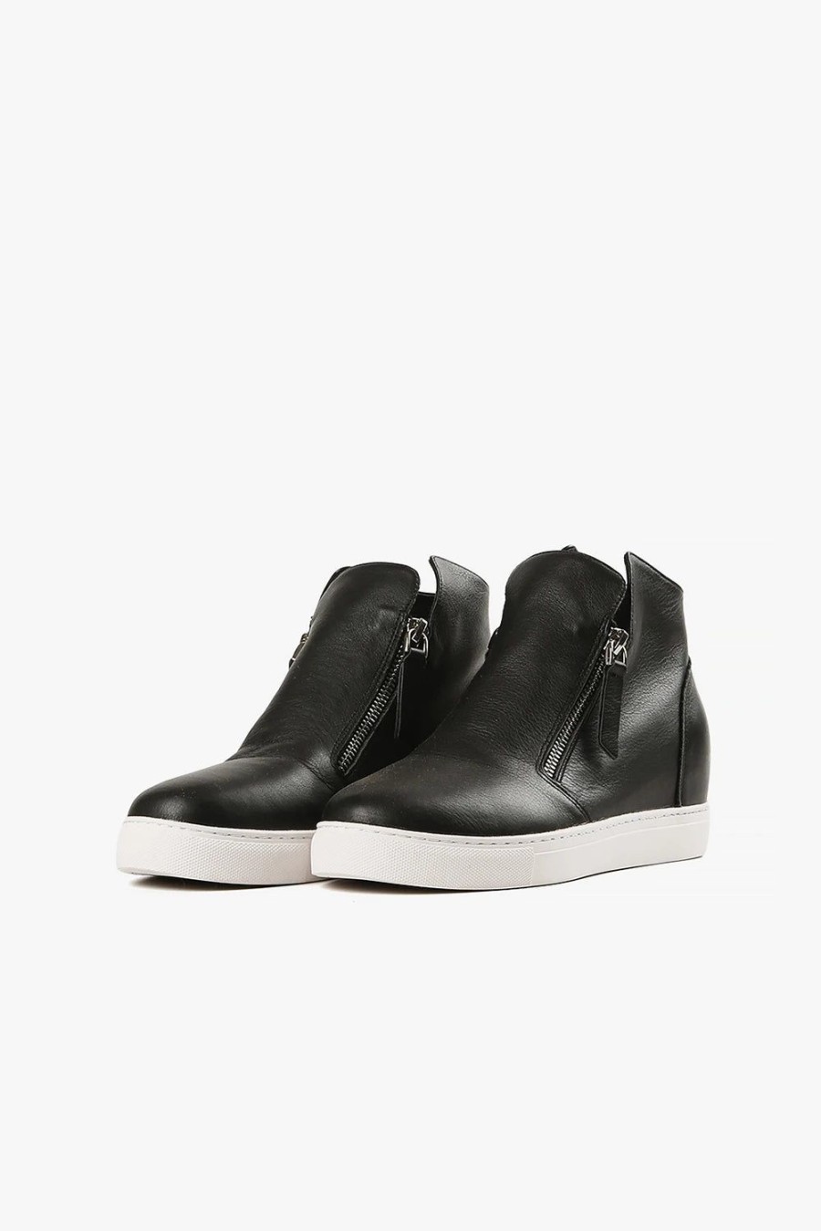 Categories ALL BLACK Footwear | Hi Double Zip Black