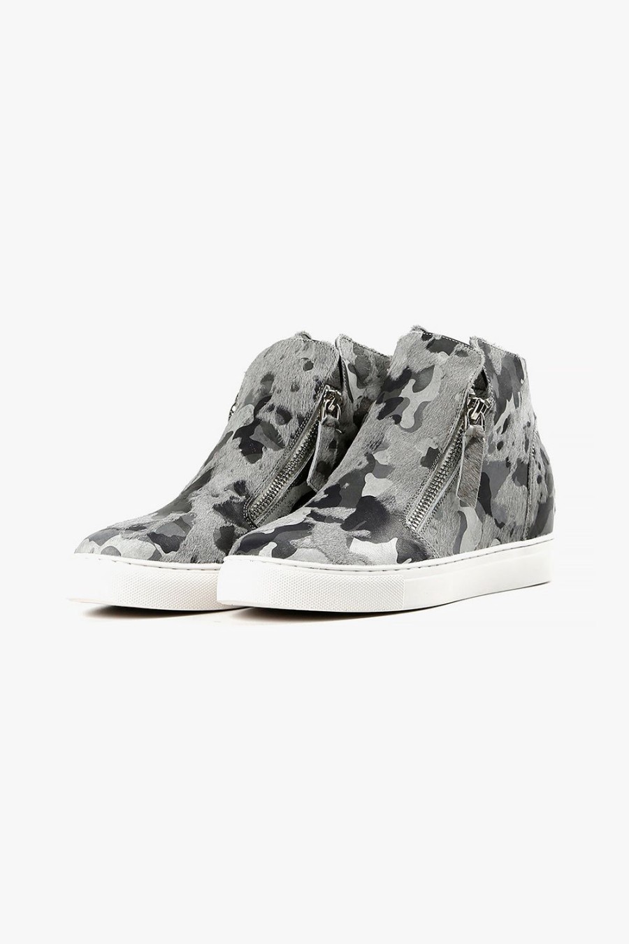 Categories ALL BLACK Footwear | Fur Top & Zip Grey Camo