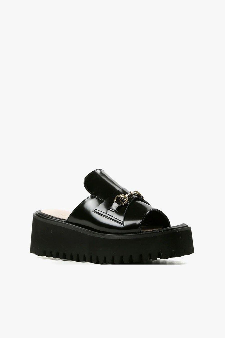 Categories ALL BLACK Footwear | Link Flatform Sandal Black