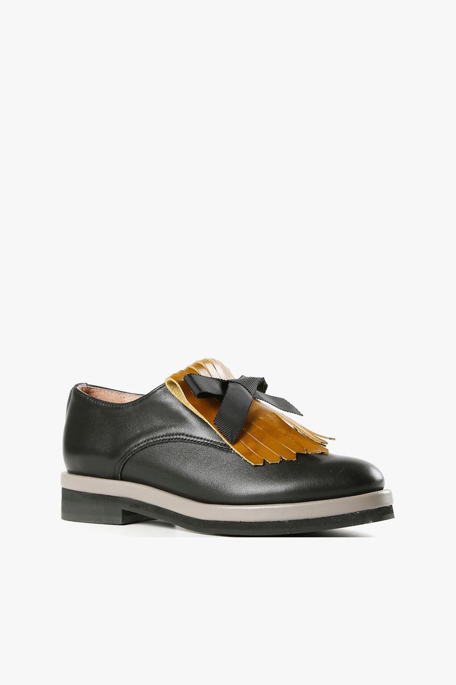 Categories ALL BLACK Footwear | Kiltie Bow Ox Yellow