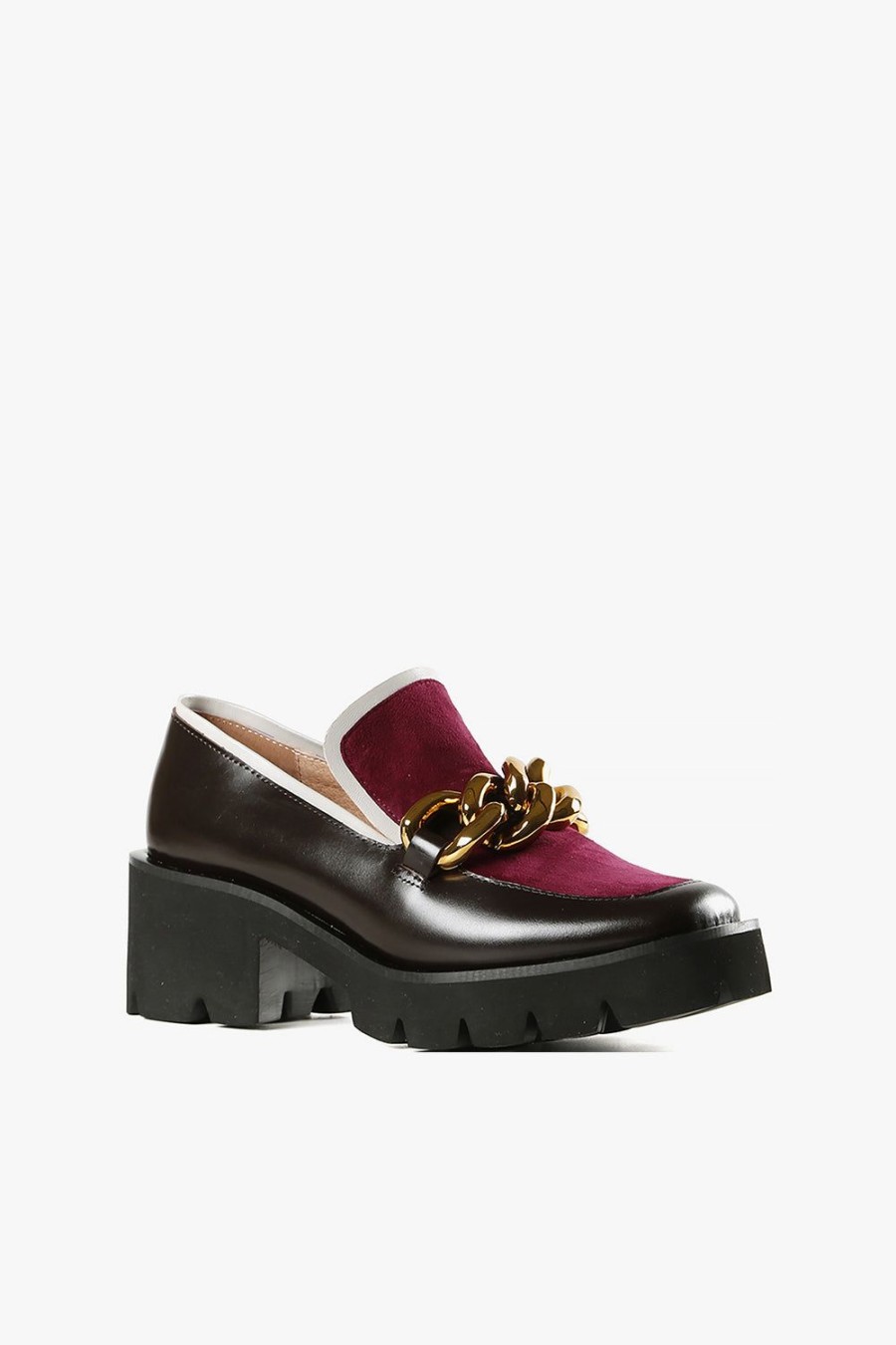 Categories ALL BLACK Footwear | Chunk Links Lady Lugg Purple/Brown