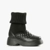 Categories ALL BLACK Footwear | Quilted Sock Bootie Black