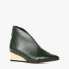 Categories ALL BLACK Footwear | Square Wedge Shootie Green/Nude