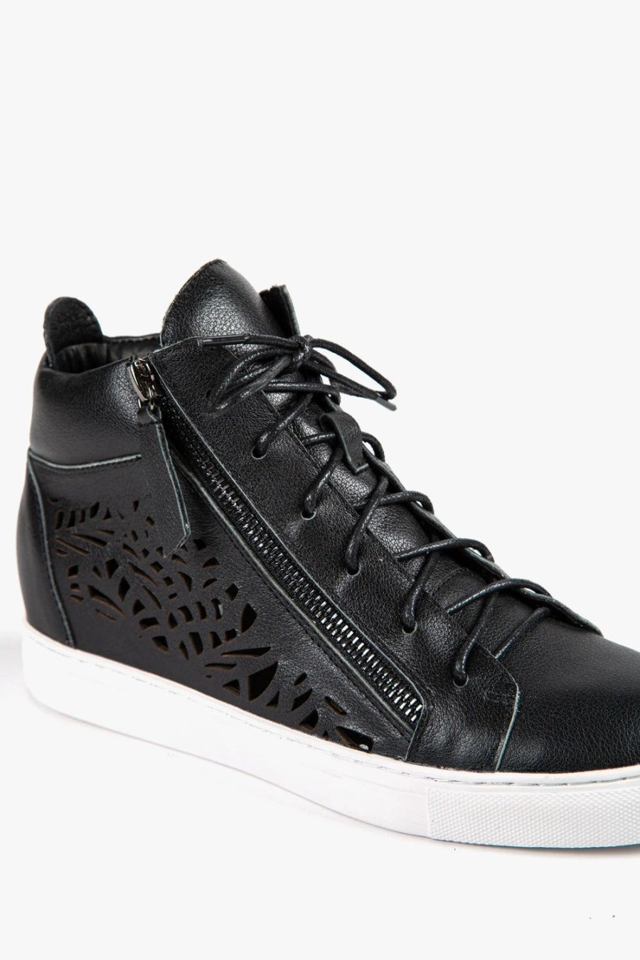 Categories ALL BLACK Footwear | Urban Cut Hi Top Black