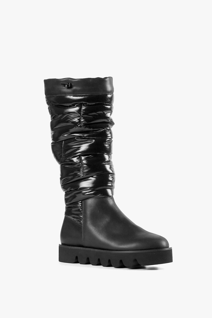 Categories ALL BLACK Footwear | Puffy Round Lugg Boot Black