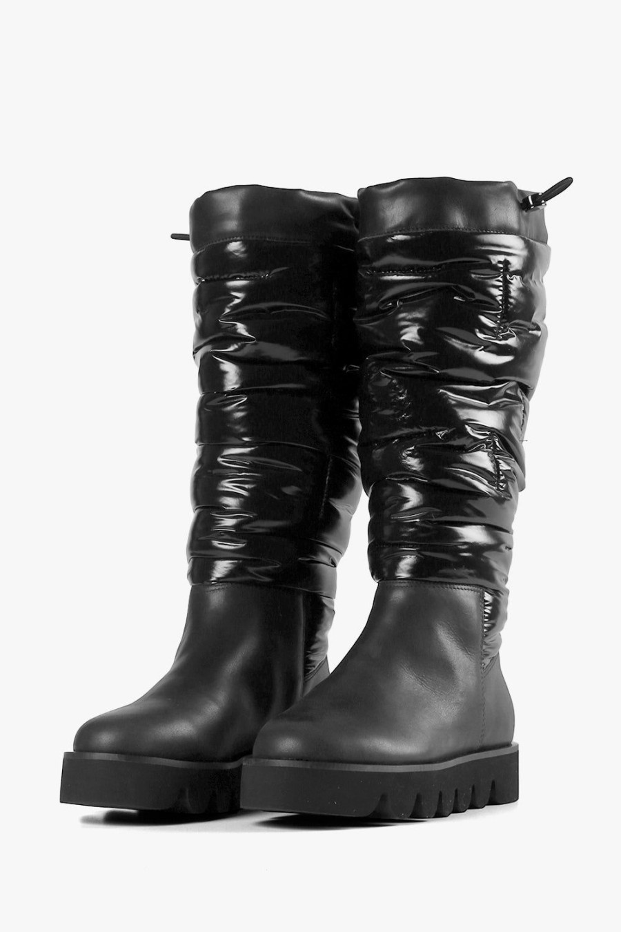 Categories ALL BLACK Footwear | Puffy Round Lugg Boot Black