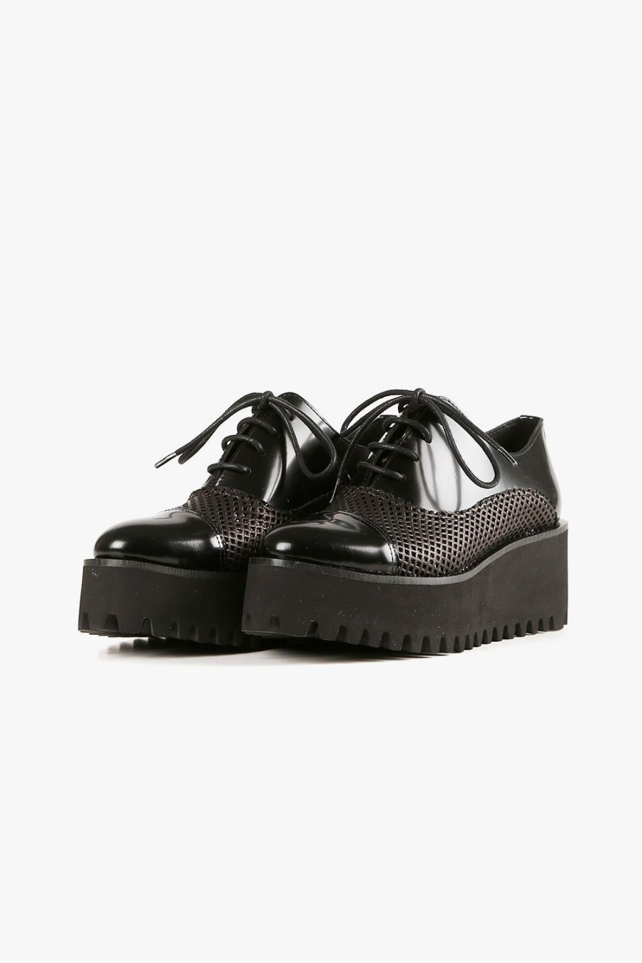 Categories ALL BLACK Footwear | Perf Flatform Ox Black