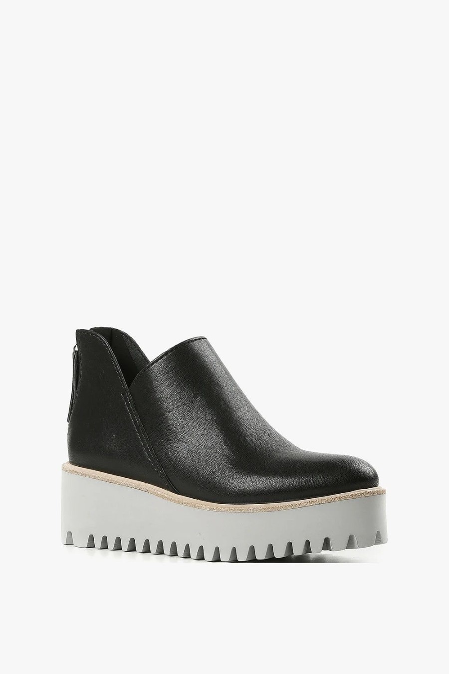 Categories ALL BLACK Footwear | Flatform Tread Shootie Black-W-Grey