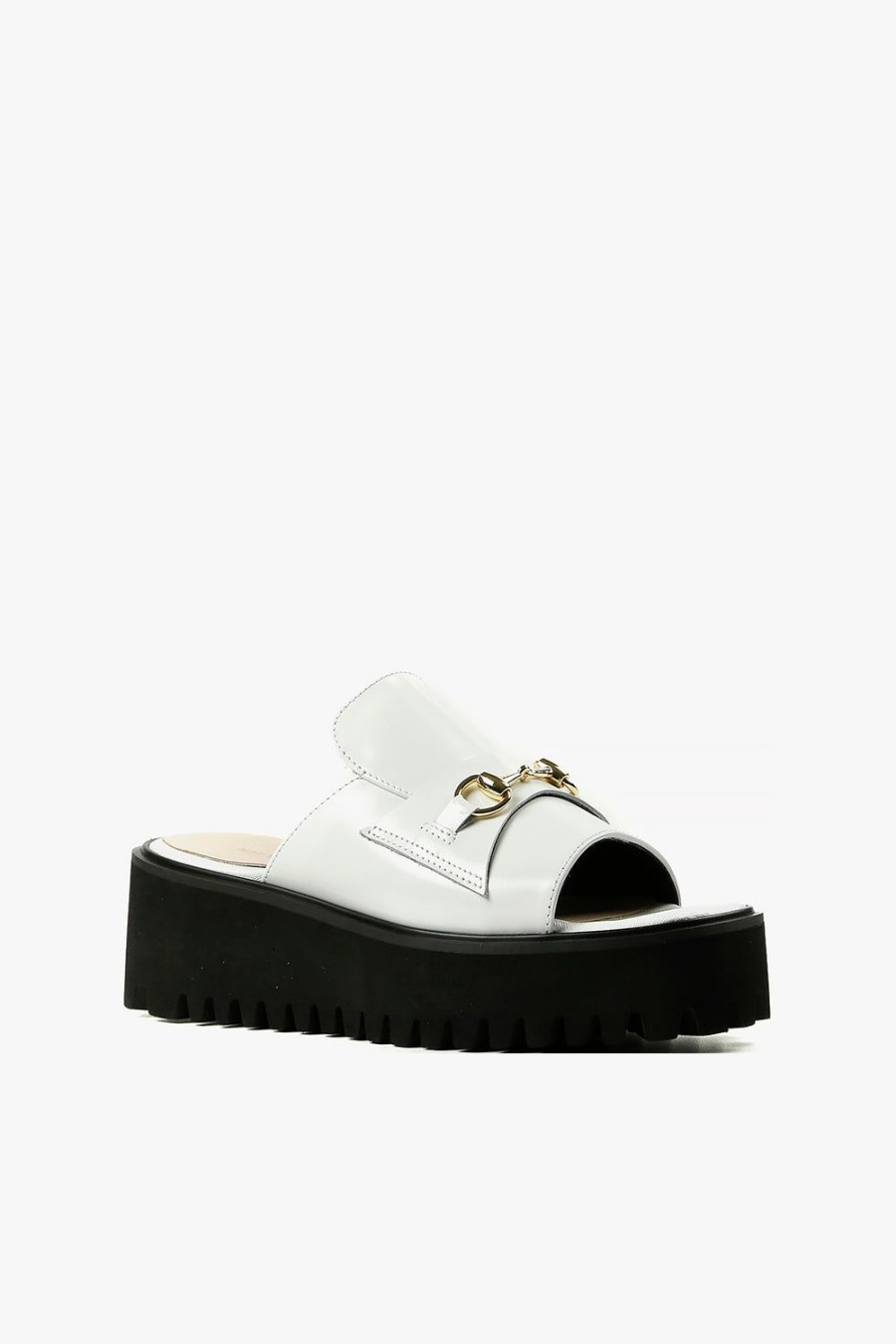 Categories ALL BLACK Footwear | Link Flatform Sandal White